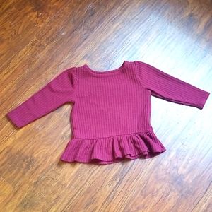 18 month girls Cat&Jack waffleknit long sleeve shirt